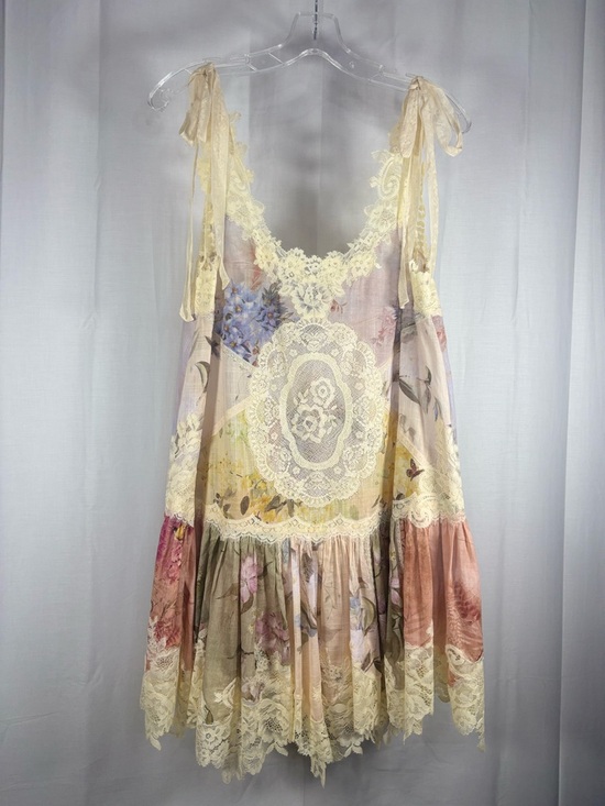 Zimmermann Other - EUC ZIMMERMANN Lace Trim Ivory Tie-Shoulder Babydoll Dress / nightie Size 0